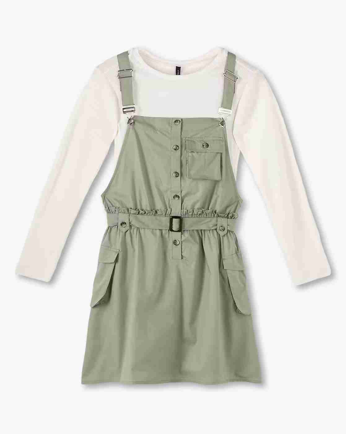 RIO GIRLS | Girls Ribbed Top & Dungaree Set|0