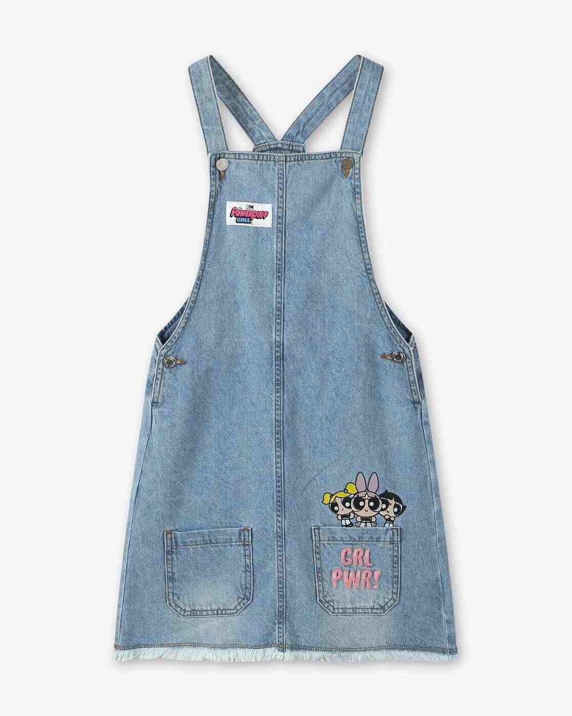 RIO GIRLS | Girls Striped T-Shirt with Dungaree Dress|3