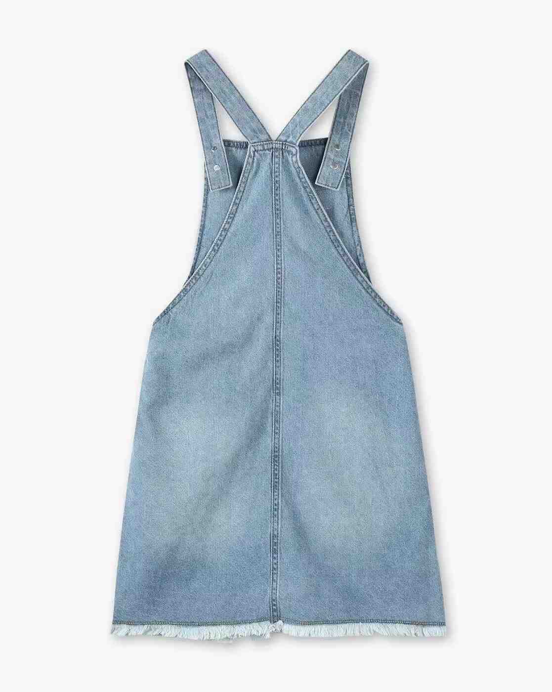 RIO GIRLS | Girls Striped T-Shirt with Dungaree Dress|4