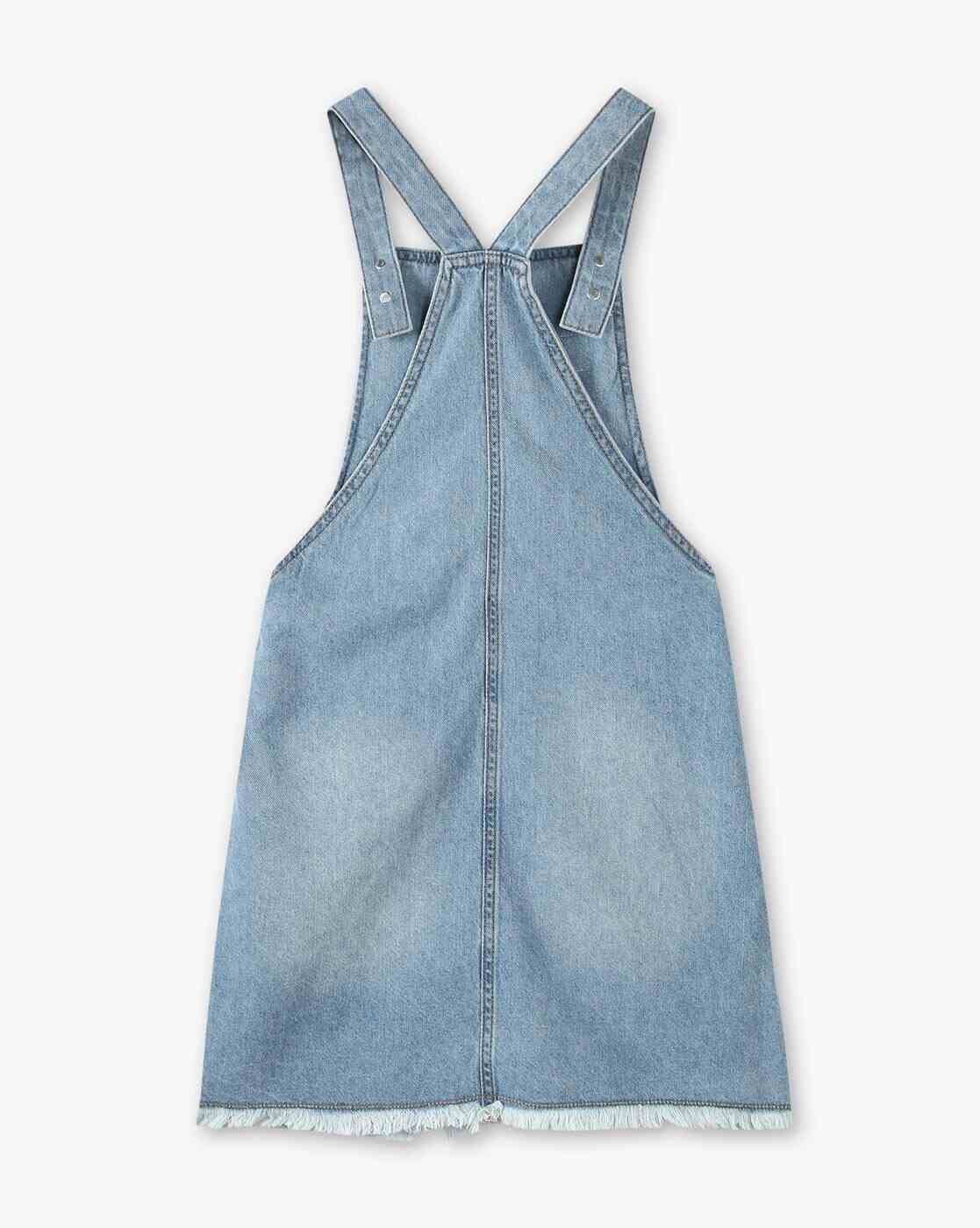 RIO GIRLS | Girls Striped T-Shirt with Dungaree Dress|4