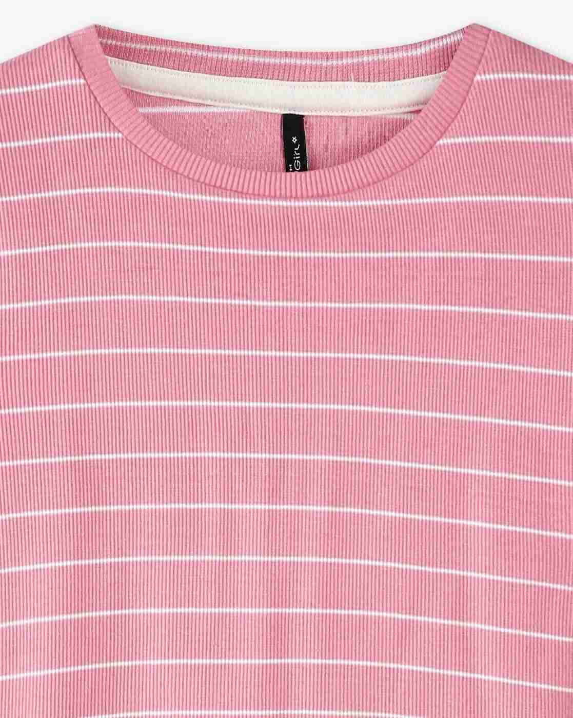 RIO GIRLS | Girls Striped T-Shirt with Dungaree Dress|5