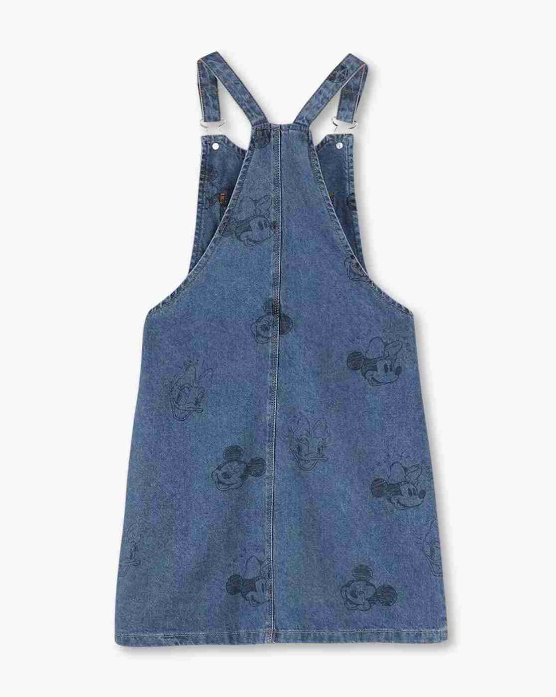 RIO GIRLS | Girls Denim Pinafore Dress with Striped T-Shirt|2