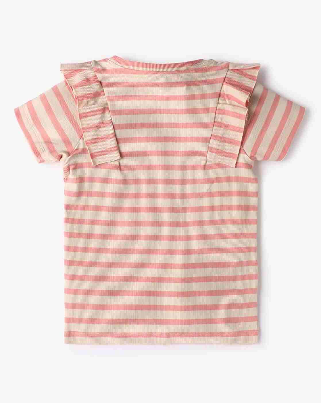 RIO GIRLS | Girls Regular Fit Pinafore Dress with Striped T-Shirt|2