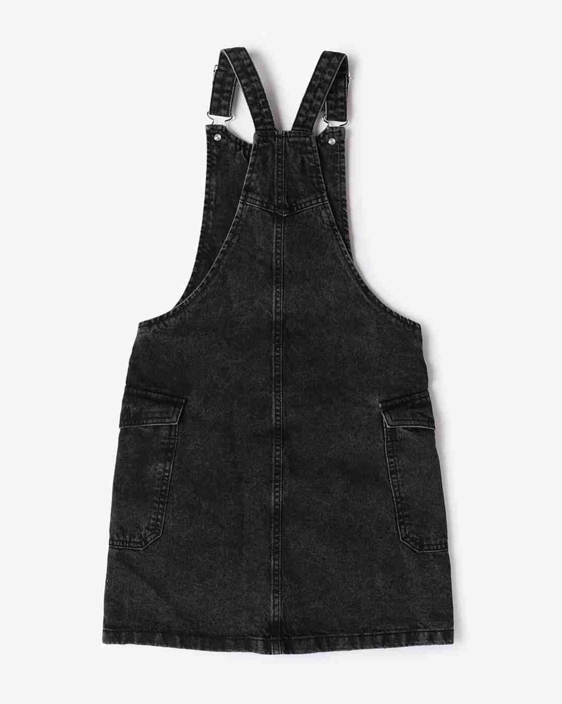 RIO GIRLS | Girls Regular Fit Pinafore Dress with Striped T-Shirt|4