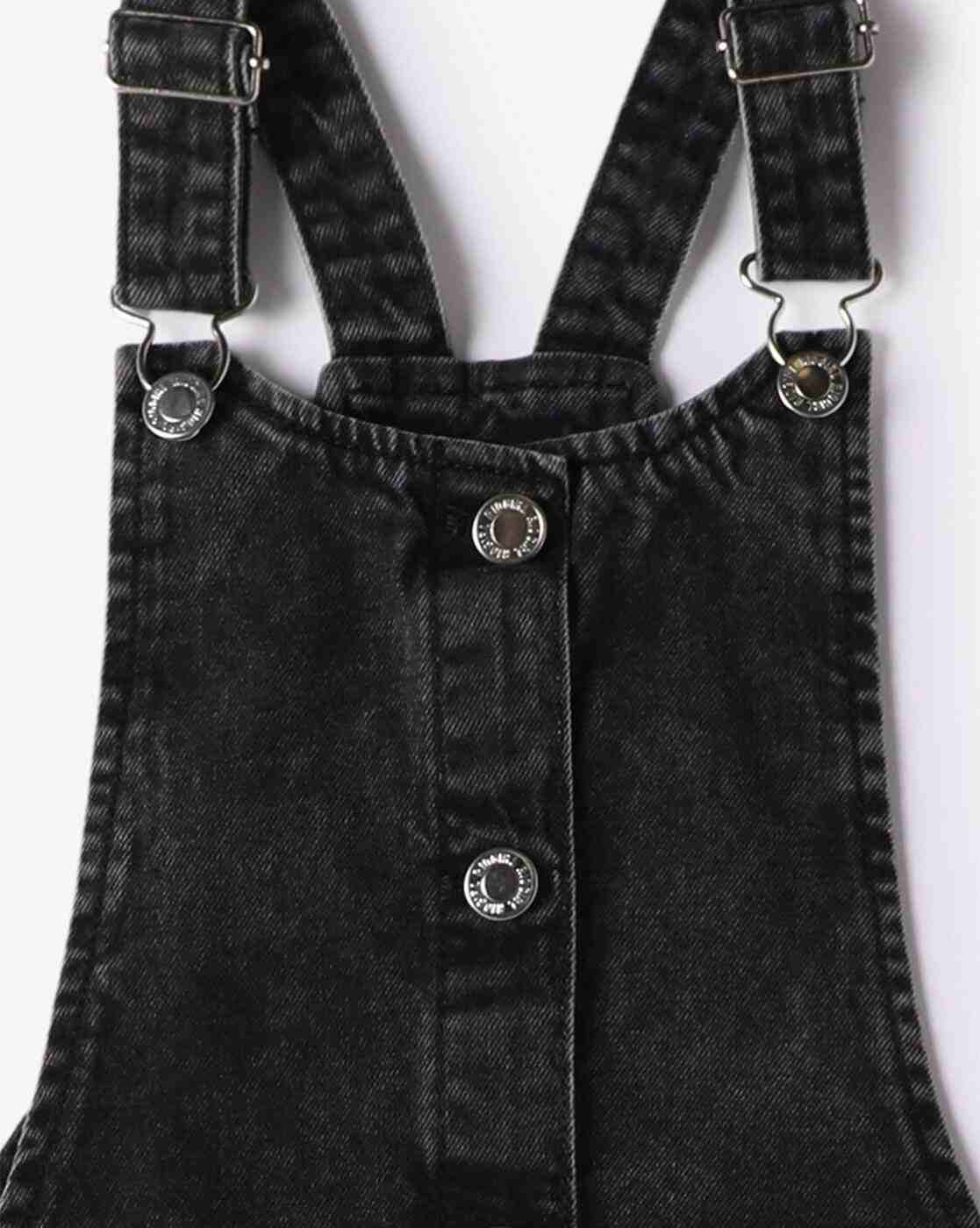 RIO GIRLS | Girls Regular Fit Pinafore Dress with Striped T-Shirt|7