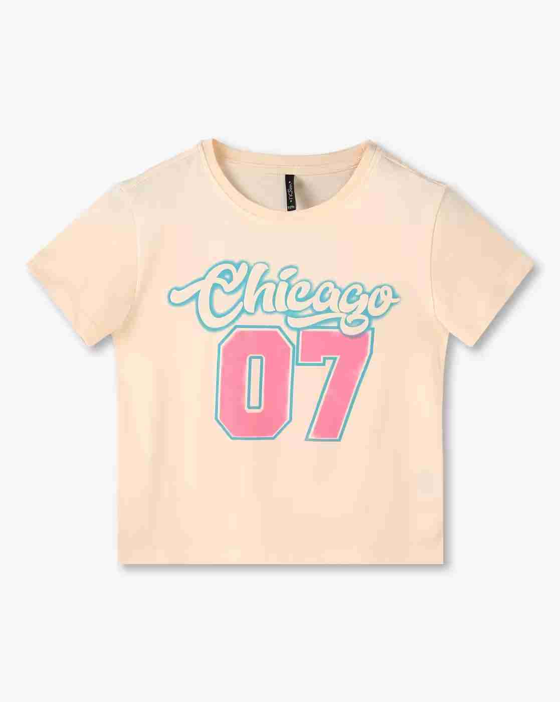 RIO GIRLS | Girls Typographic Print Regular Fit Cotton Round-Neck T-Shirt|0