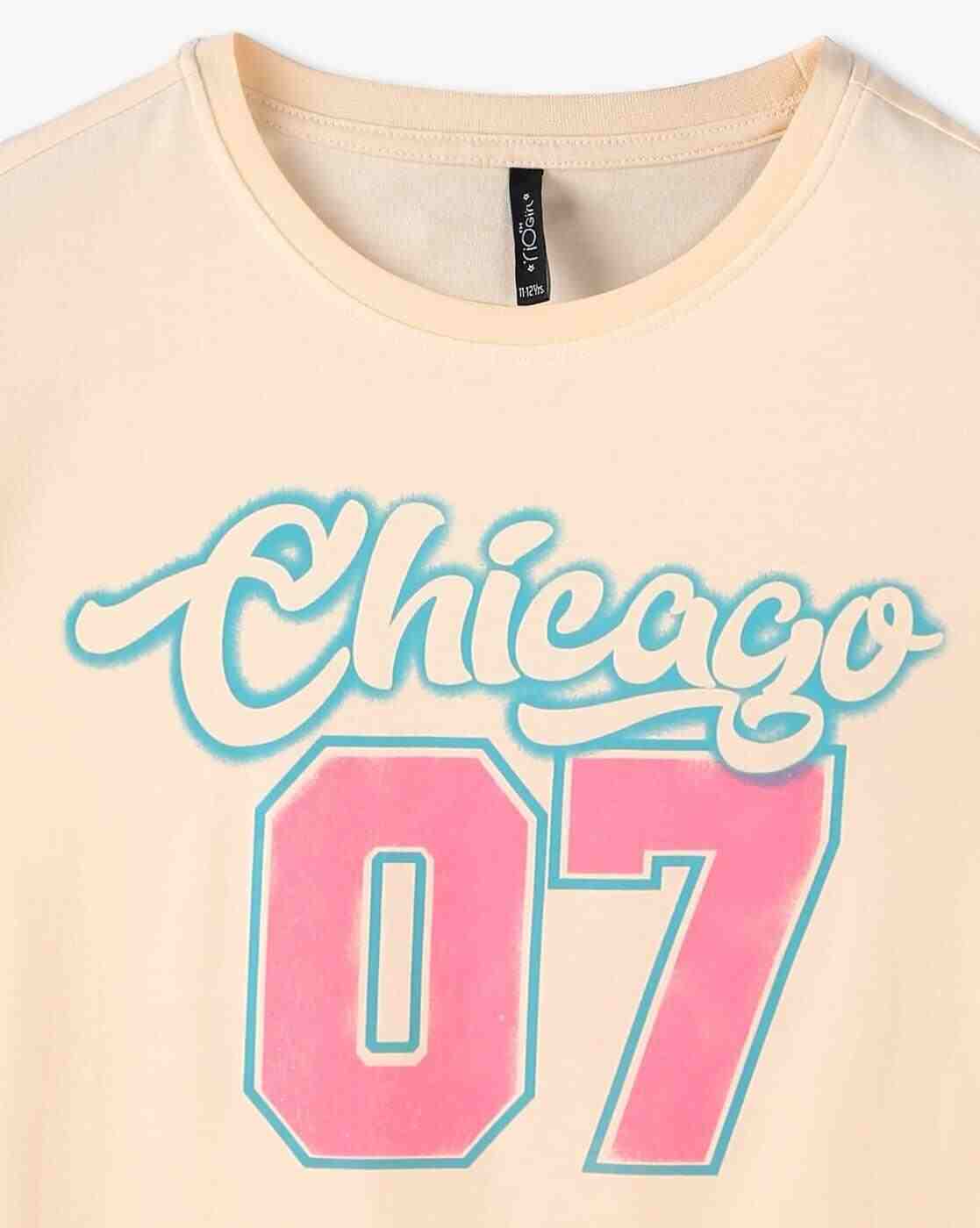 RIO GIRLS | Girls Typographic Print Regular Fit Cotton Round-Neck T-Shirt|2