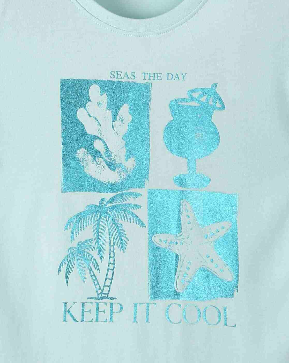 RIO GIRLS | Girls Printed Regular Fit T-Shirt|2