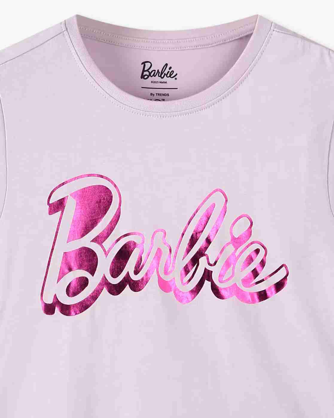 RIO GIRLS | Girls Barbie Print Regular Fit Crew-Neck T-Shirt|2