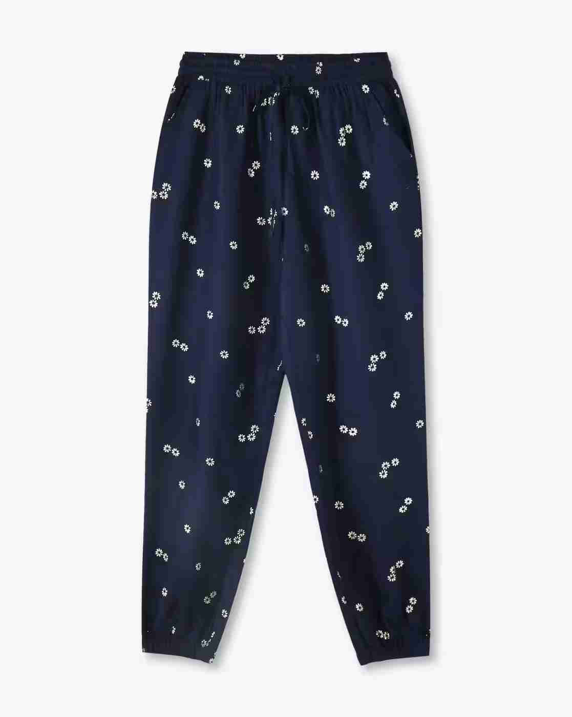Girls Floral Print Relaxed Fit Joggers