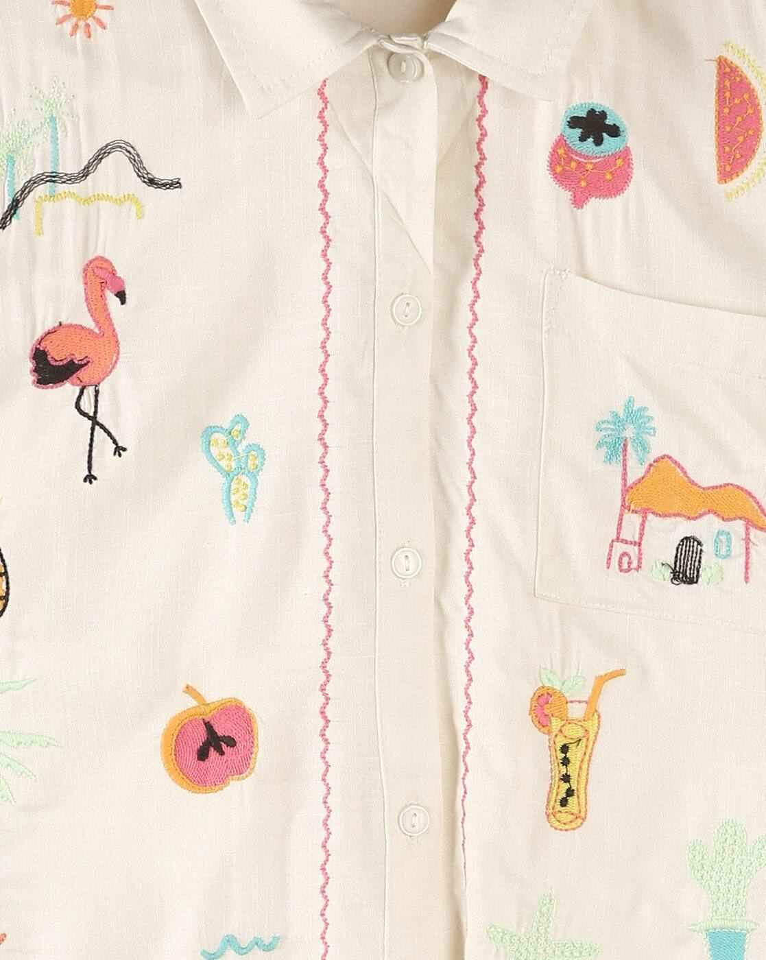 RIO GIRLS | Girls Embroidered Boxy Fit Shirt|3