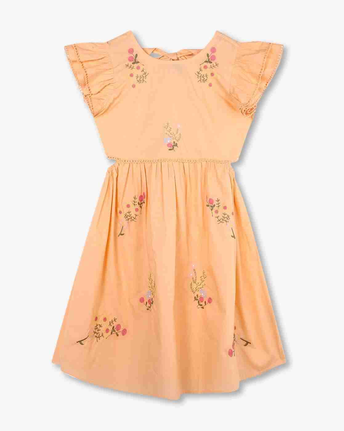 RIO GIRLS | Girls Embroidered Fit & Flare Dress|0