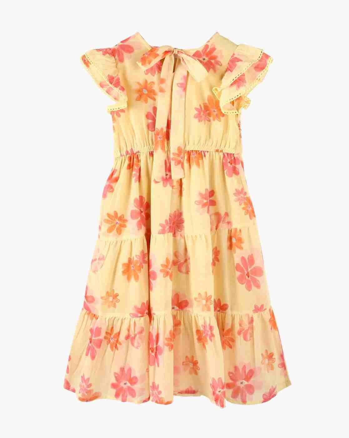 RIO GIRLS | Girls Floral Print Tiered Dress|1