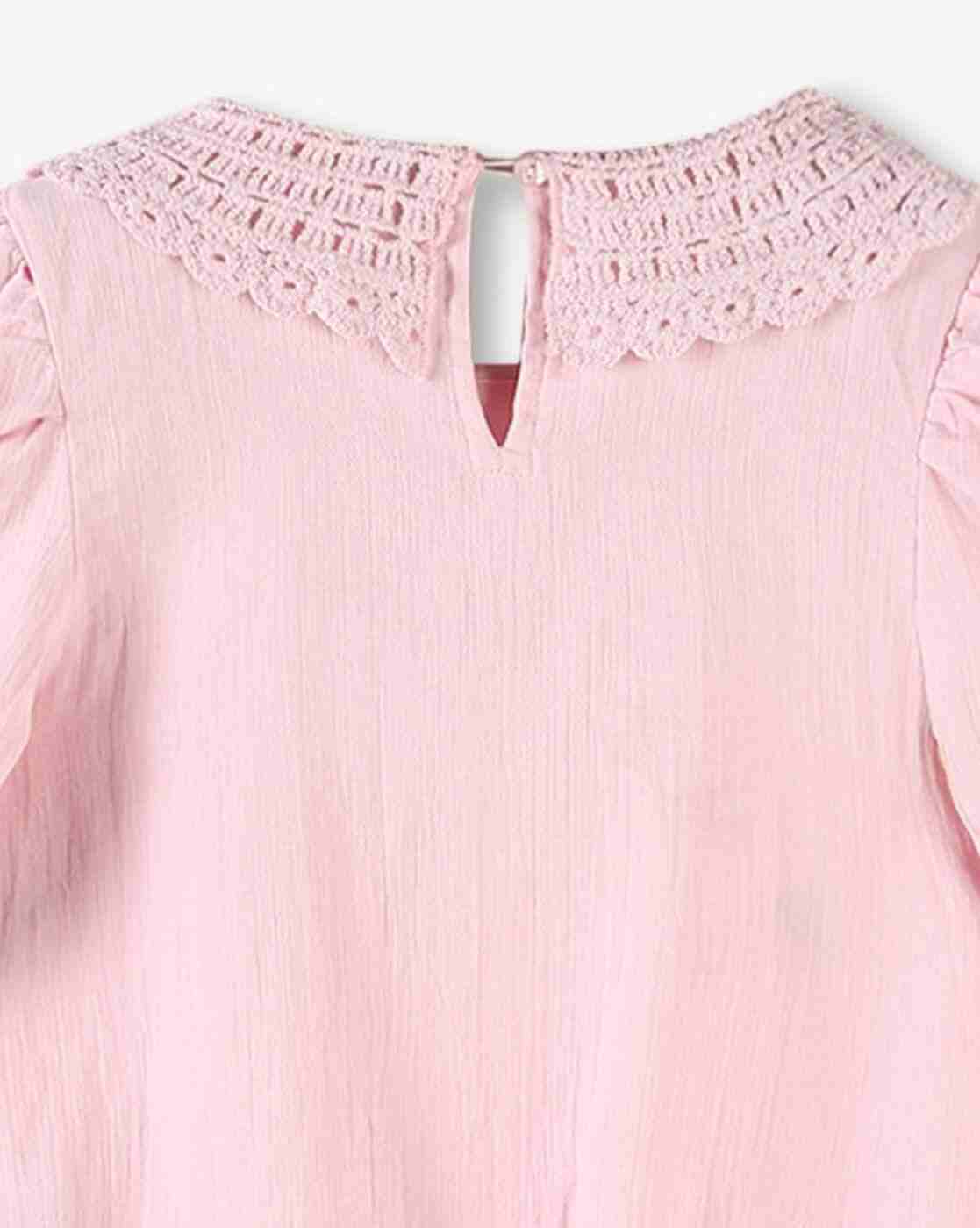 RIO GIRLS | Girls Embroidered Regular Fit Cotton Top|3