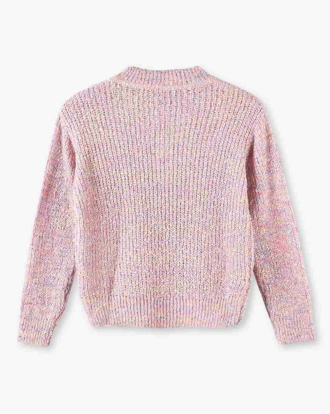RIO GIRLS | Girls Patterned Crew-Neck Sweater|1