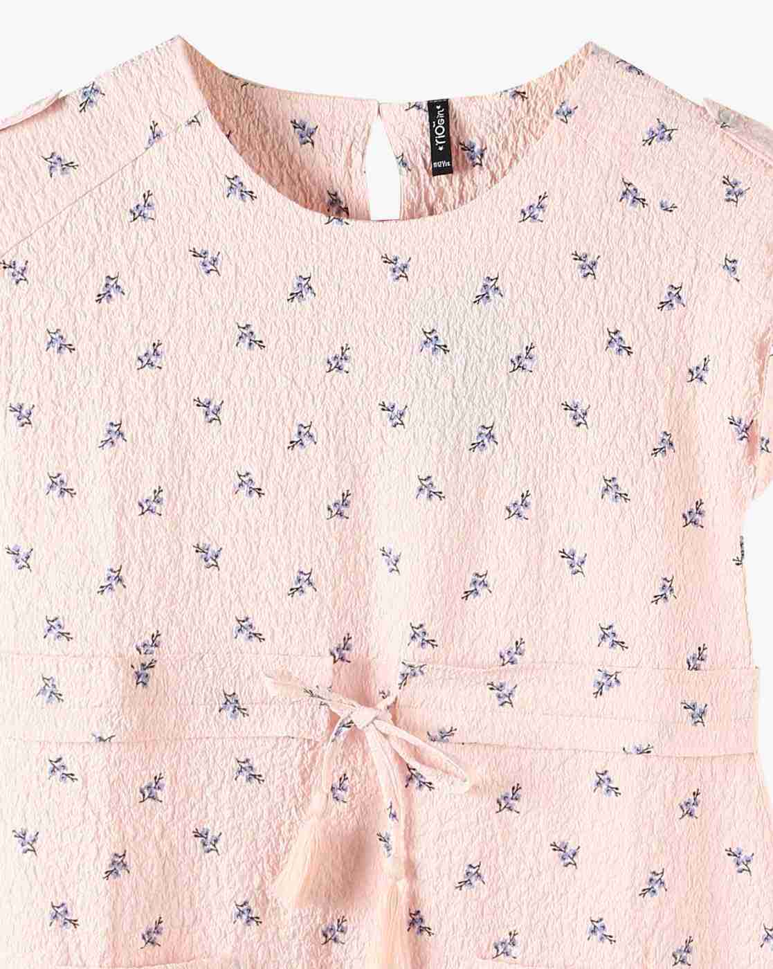 RIO GIRLS | Girls Leaf Print A-Line Dress|2