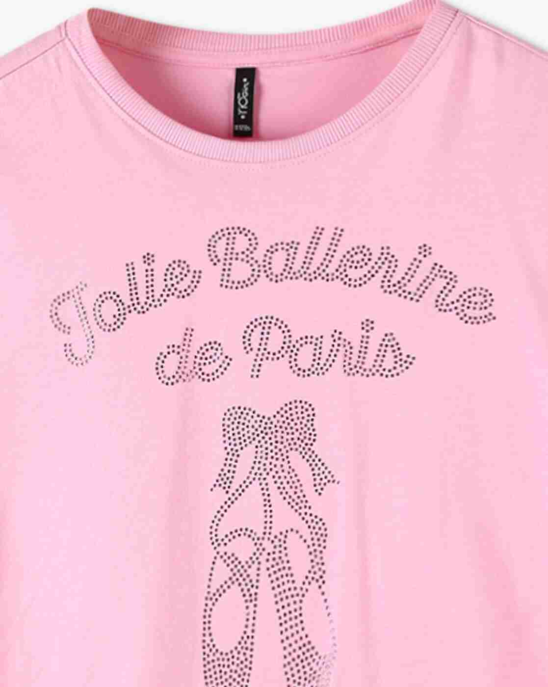 RIO GIRLS | Girls Graphic Print Regular Fit Round-Neck T-Shirt|2