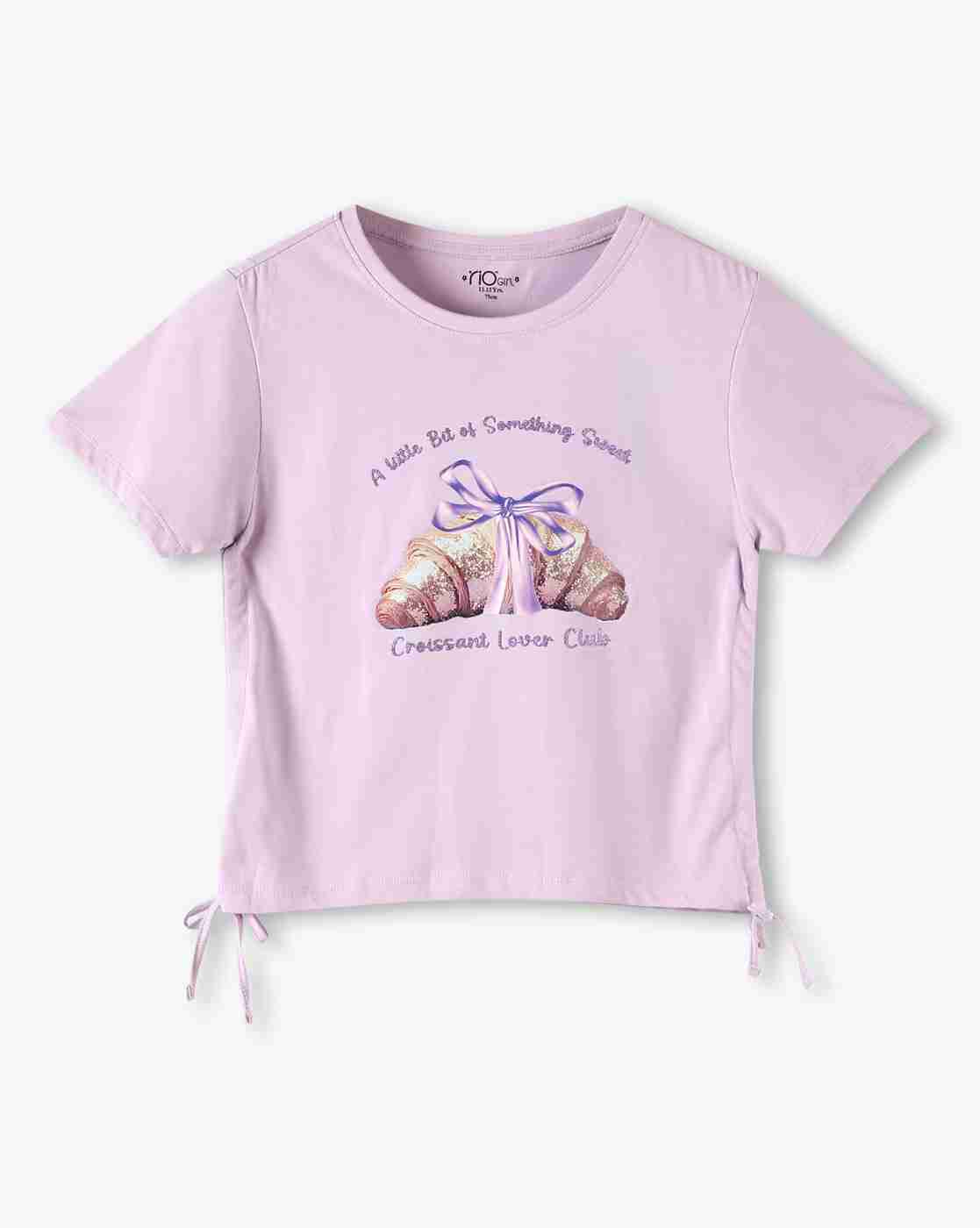 RIO GIRLS | Girls Graphic Print Regular Fit Round-Neck T-Shirt|0