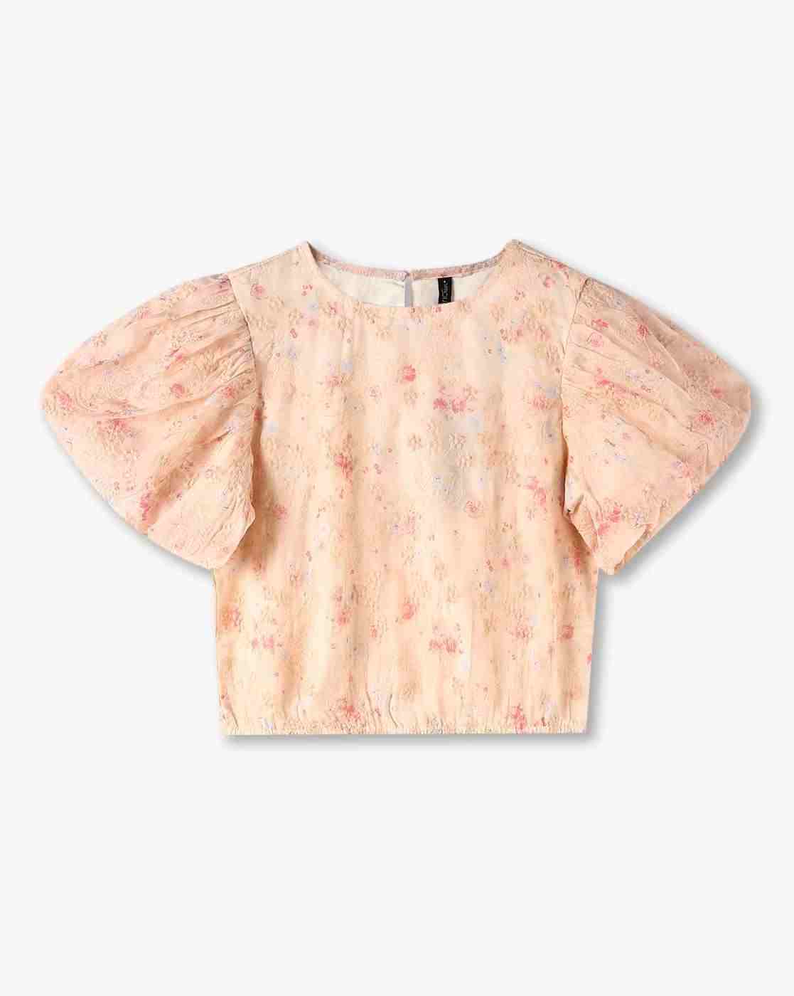 Girls Embroidered Regular Fit Top