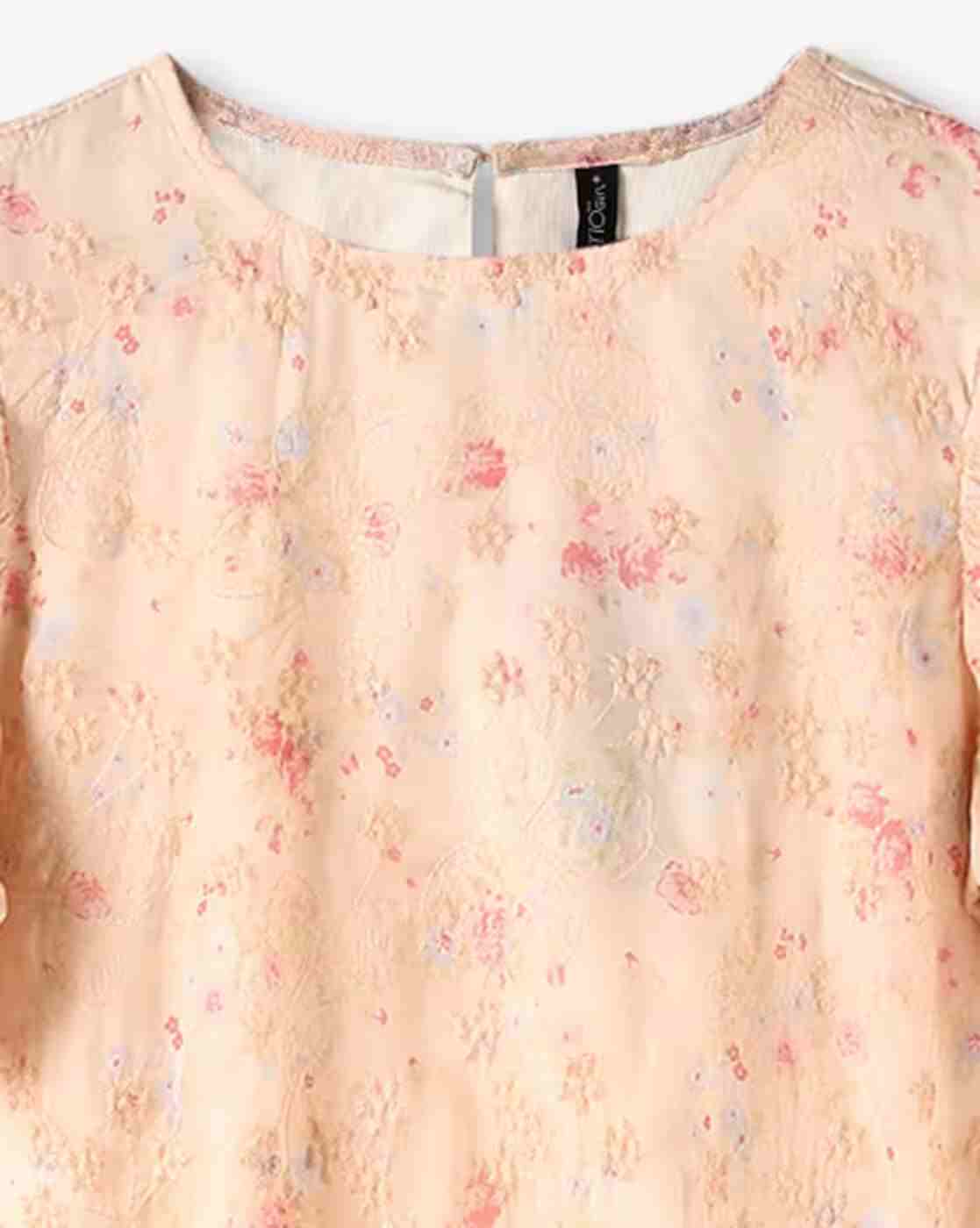 RIO GIRLS | Girls Embroidered Regular Fit Top|2