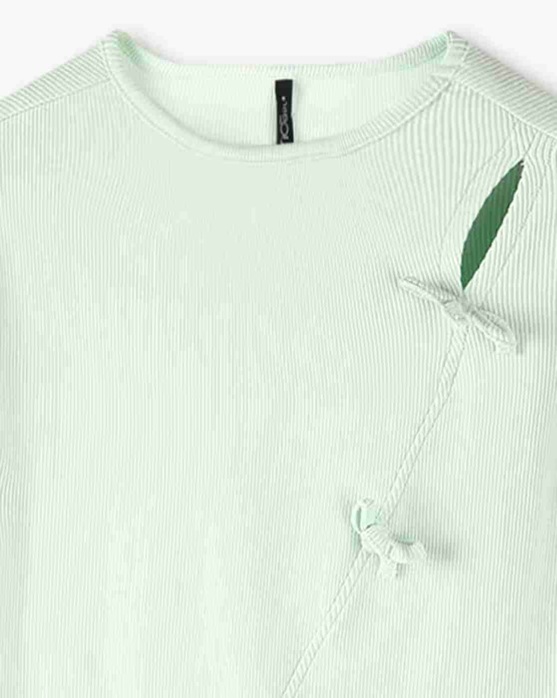 RIO GIRLS | Girls Ribbed Regular Fit Round-Neck T-Shirt|2