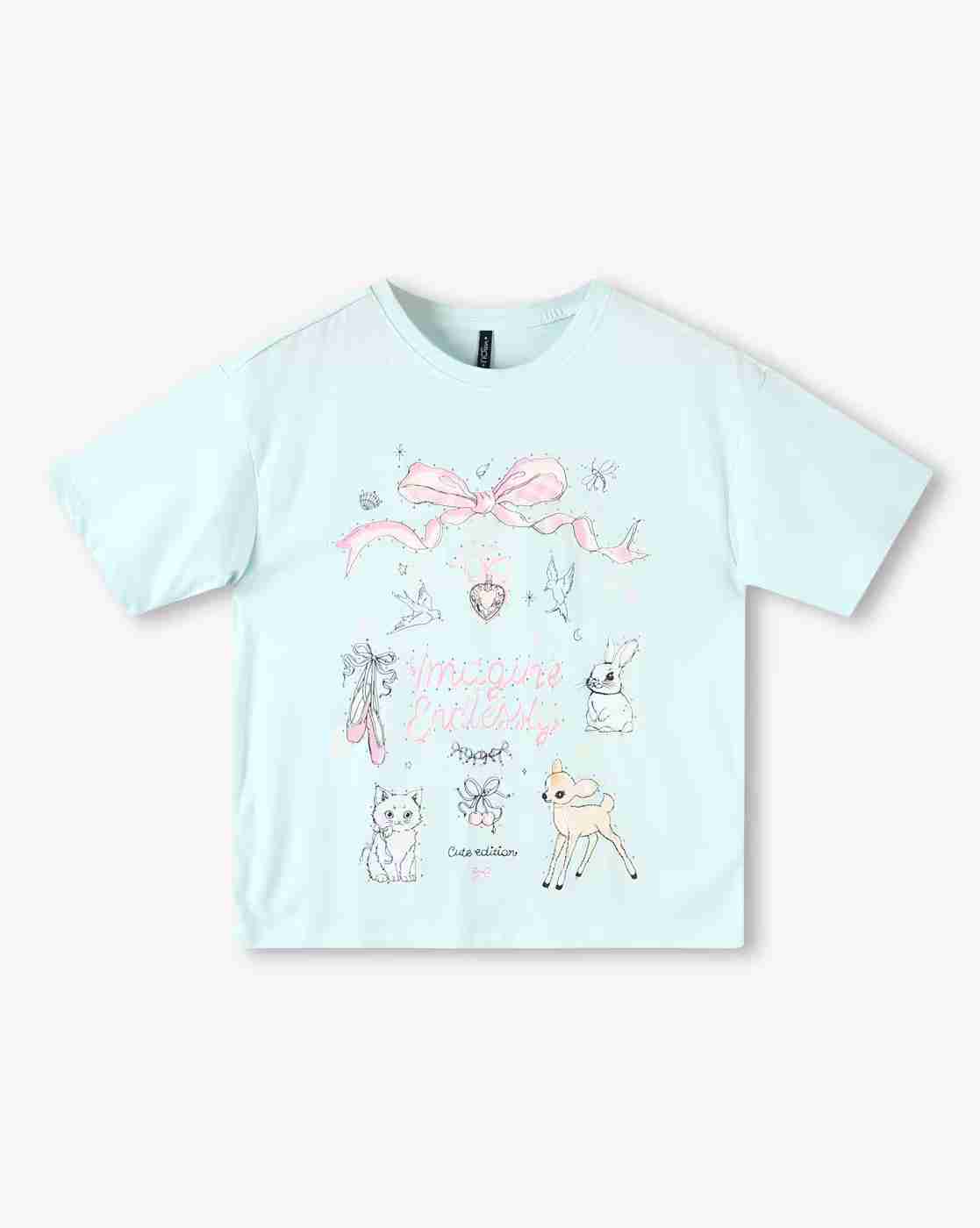 Girl Graphic Print Crew-Neck T-Shirt