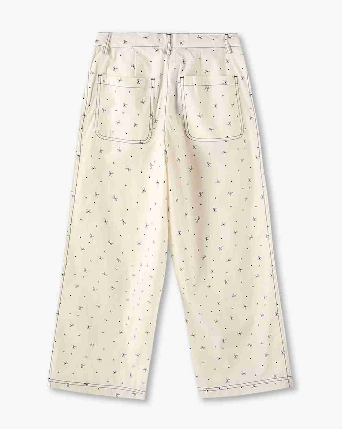 RIO GIRLS | Girls Bow Print Regular Fit Pants|1