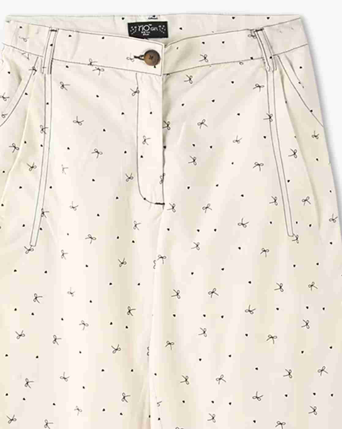 RIO GIRLS | Girls Bow Print Regular Fit Pants|2