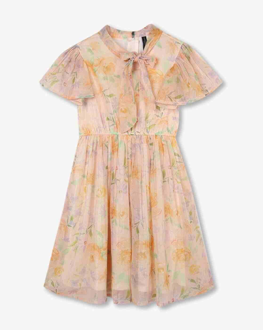 RIO GIRLS | Girls Floral Print Fit & Flare Dress|0