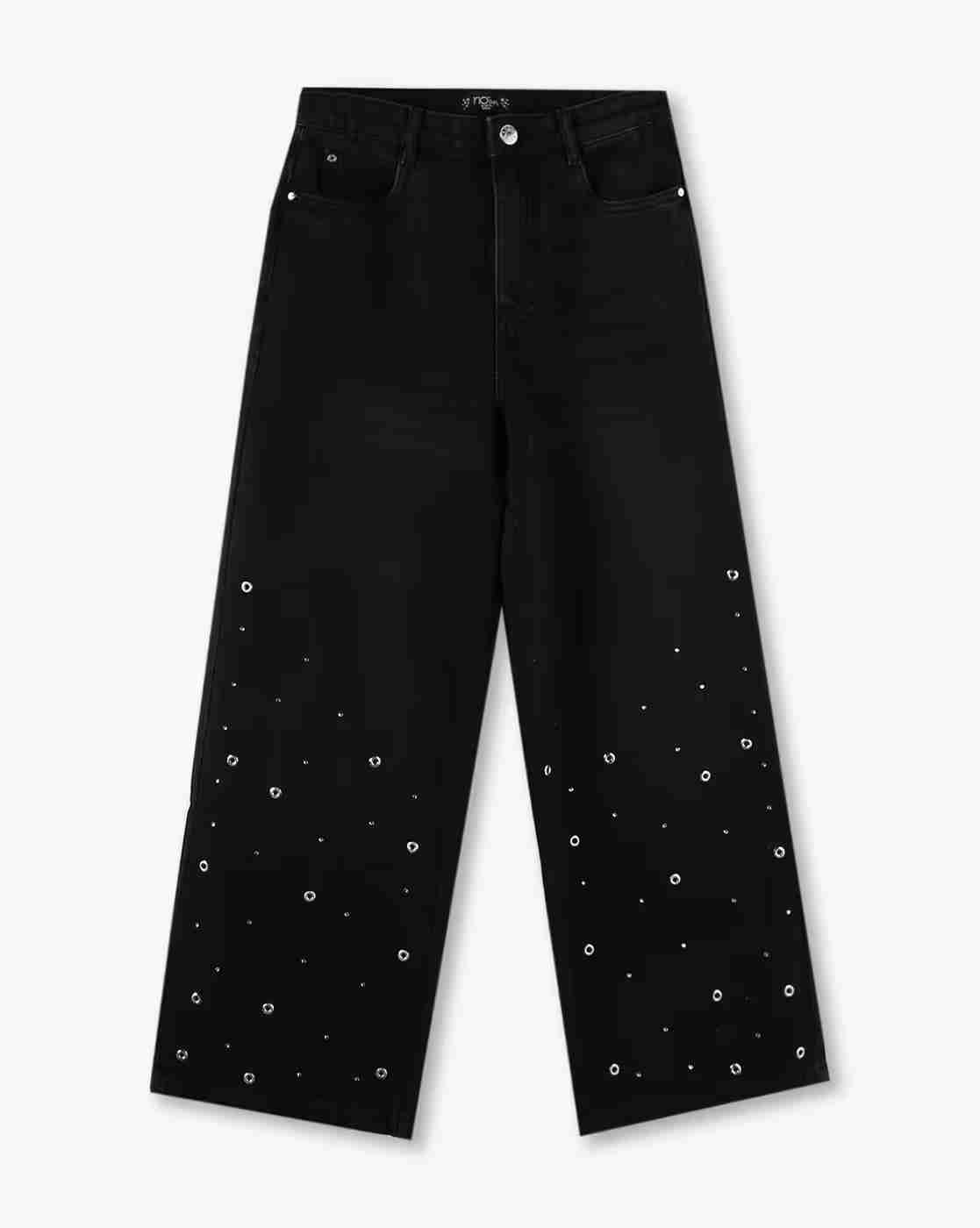 RIO GIRLS | Girls Embellished Wide-Leg Jeans|0