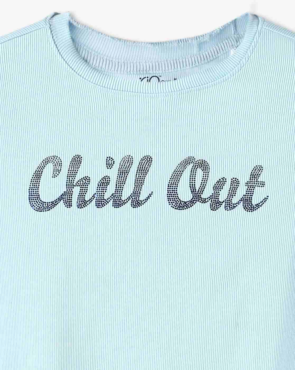 RIO GIRLS | Girls Typographic Print Regular Fit Round-Neck T-Shirt|2