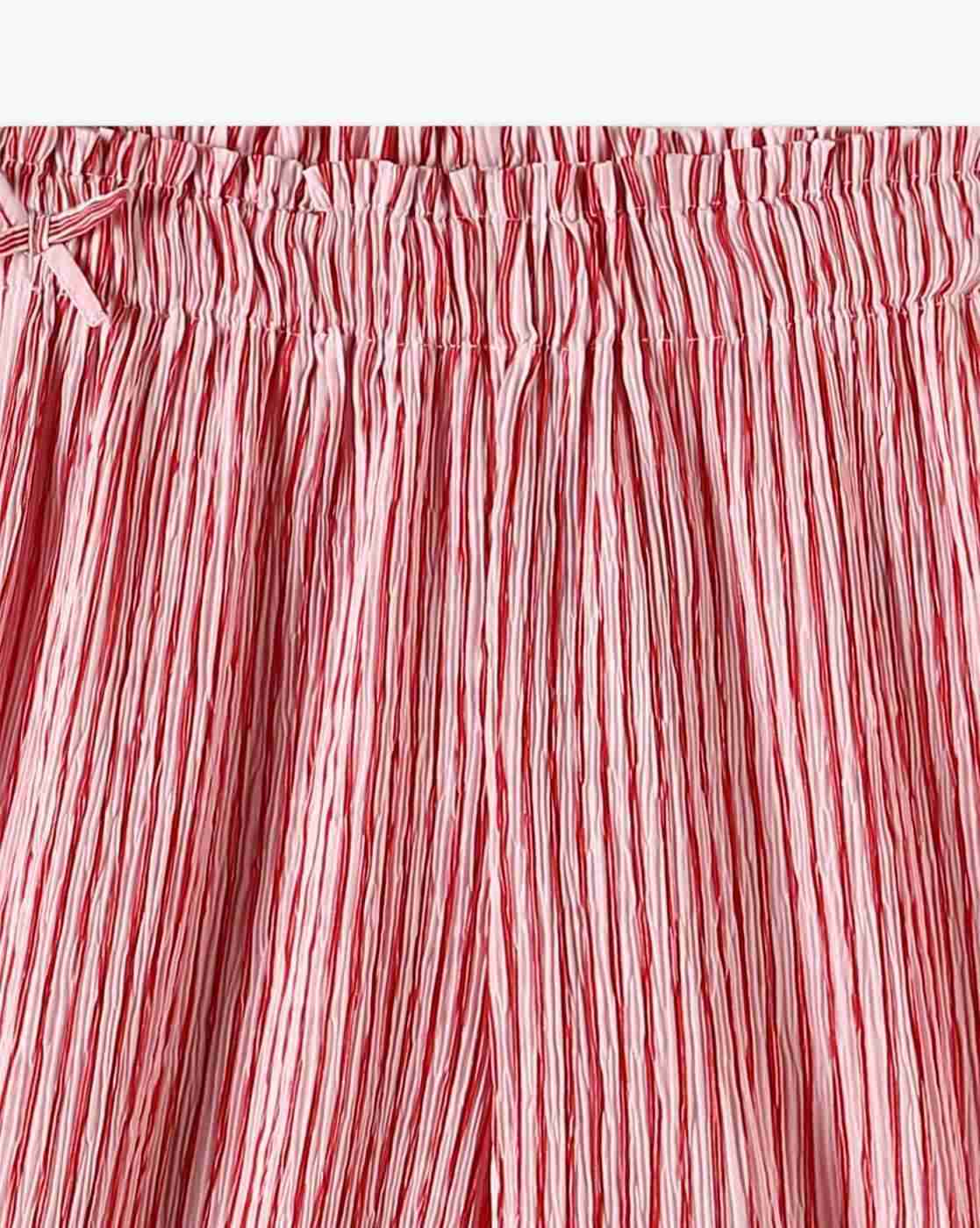 RIO GIRLS | Girls Striped Wide-Leg Pleated Culottes|2