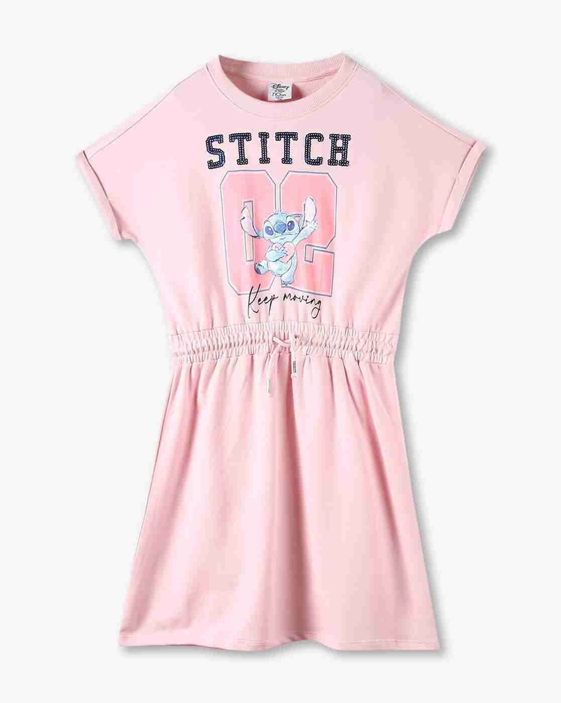 RIO GIRLS | Girls Typographic Print A-Line Dress|0