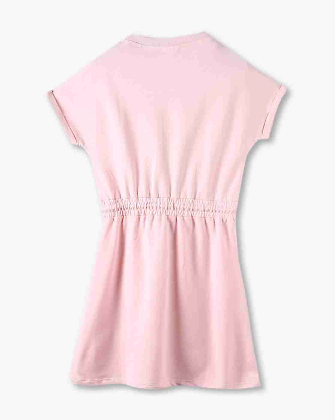 RIO GIRLS | Girls Typographic Print A-Line Dress|1