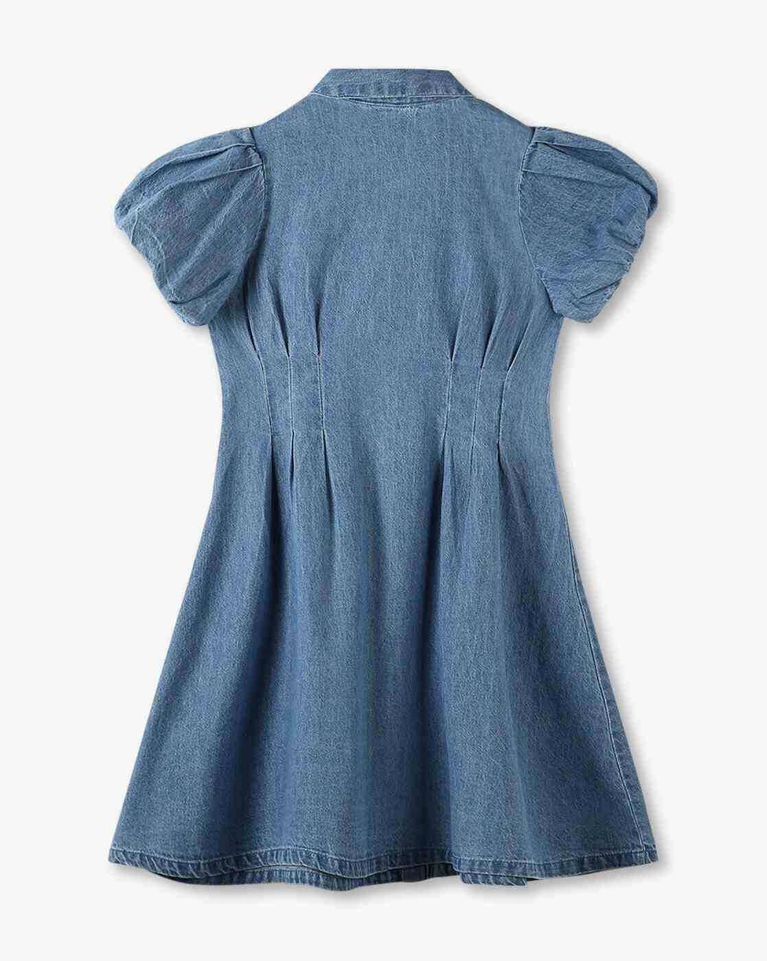 RIO GIRLS | Girls A-Line Denim Dress|1