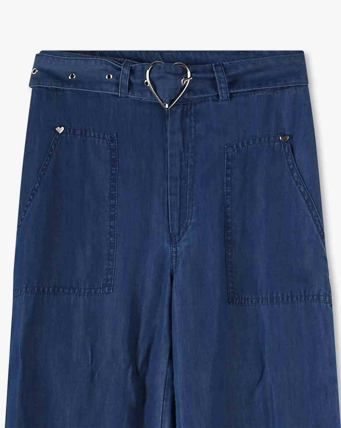 RIO GIRLS | Girls Light-Wash Wide-Leg Jeans|2