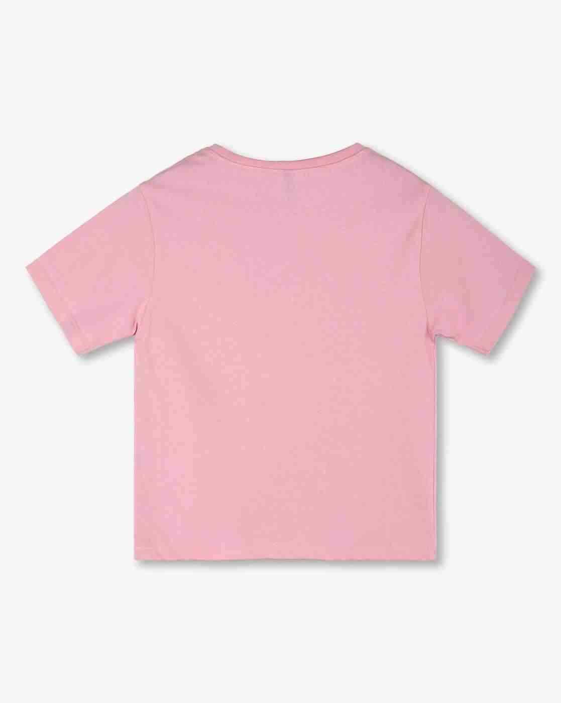 RIO GIRLS | Girls Embellished Regular Fit Round-Neck T-Shirt|1