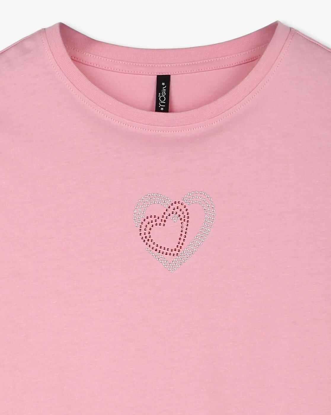 RIO GIRLS | Girls Embellished Regular Fit Round-Neck T-Shirt|2