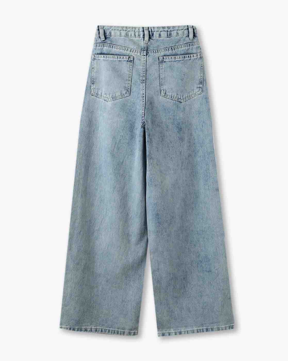RIO GIRLS | Boys Heavily Washed Wide-Leg Jeans|1