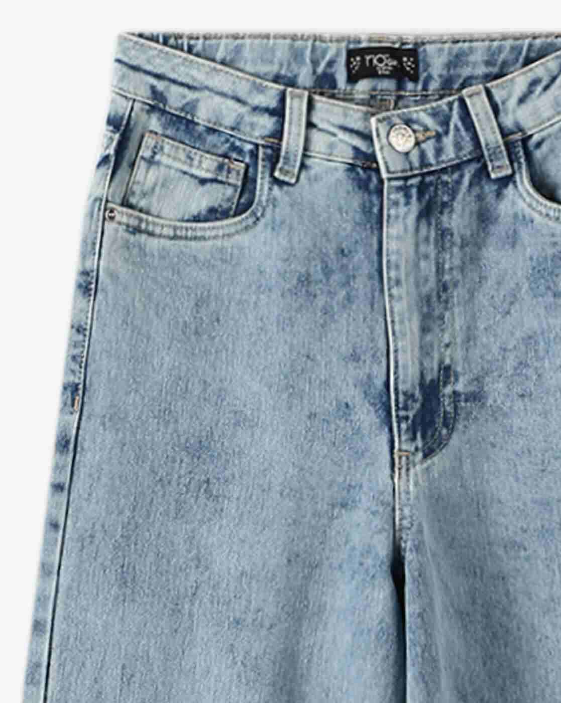 RIO GIRLS | Boys Heavily Washed Wide-Leg Jeans|2