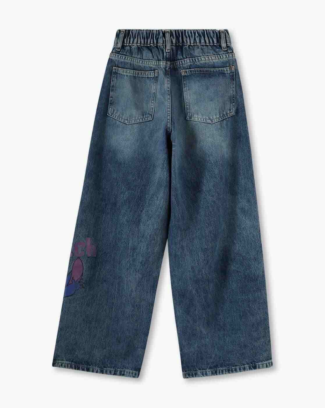 RIO GIRLS | Boys Mid-Wash Wide-Leg Jeans|1
