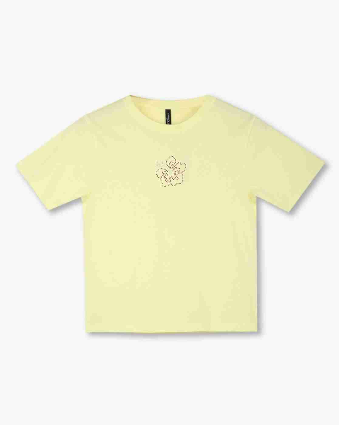 RIO GIRLS | Girls Hibiscus Print Regular Fit Round-Neck T-Shirt|0
