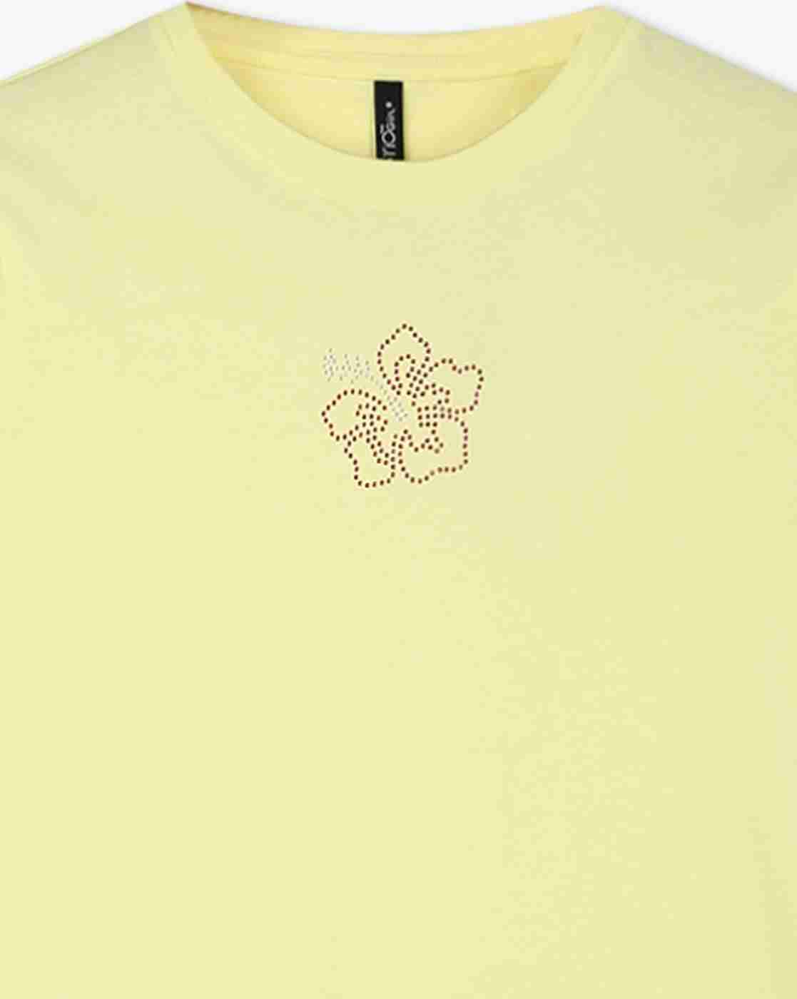 RIO GIRLS | Girls Hibiscus Print Regular Fit Round-Neck T-Shirt|2
