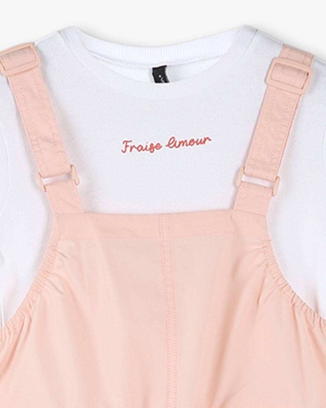 RIO GIRLS | Girls Cotton Pinafore Dress with T-Shirt|5