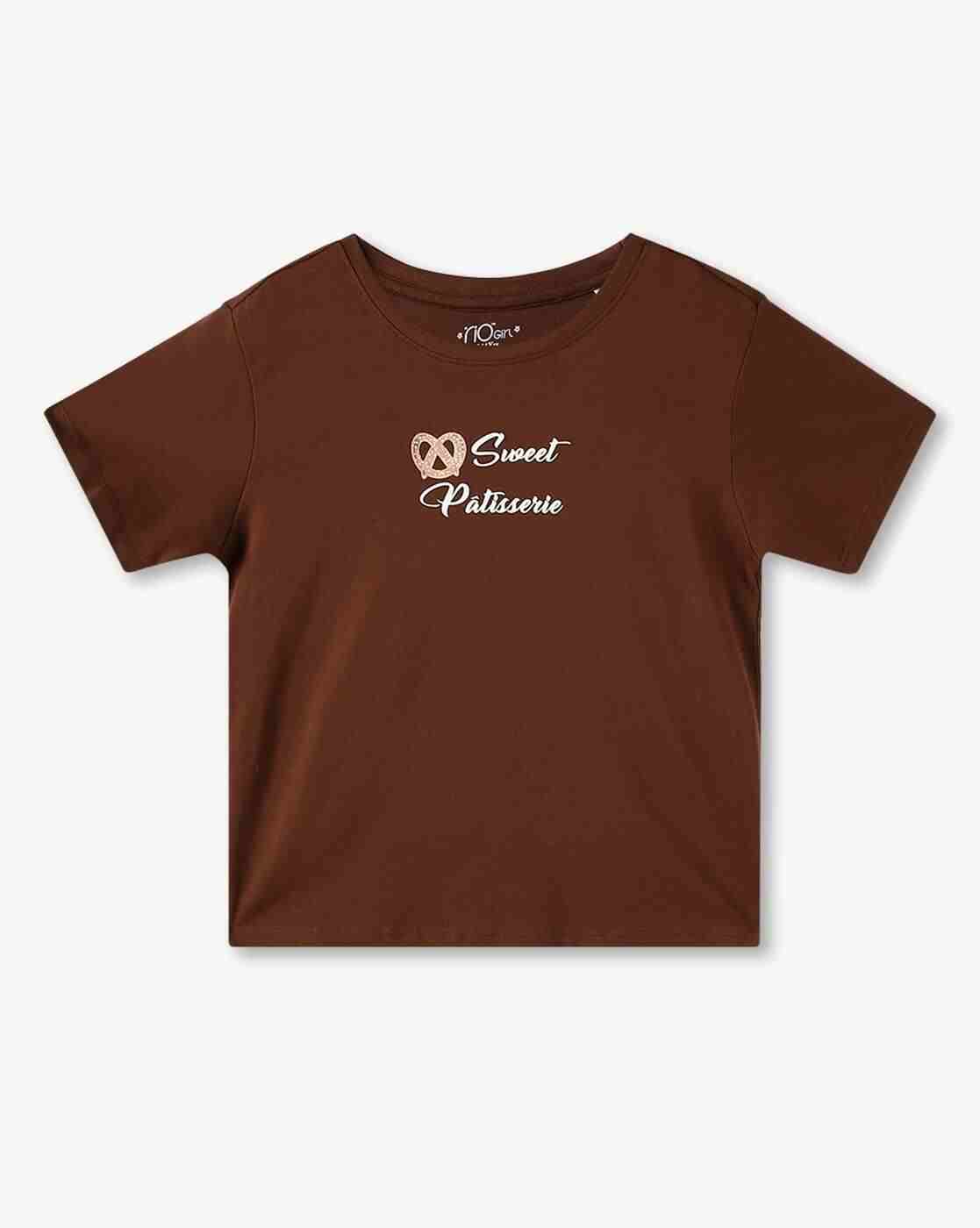 RIO GIRLS | Girls Graphic Print Oversized Round-Neck T-Shirt|0