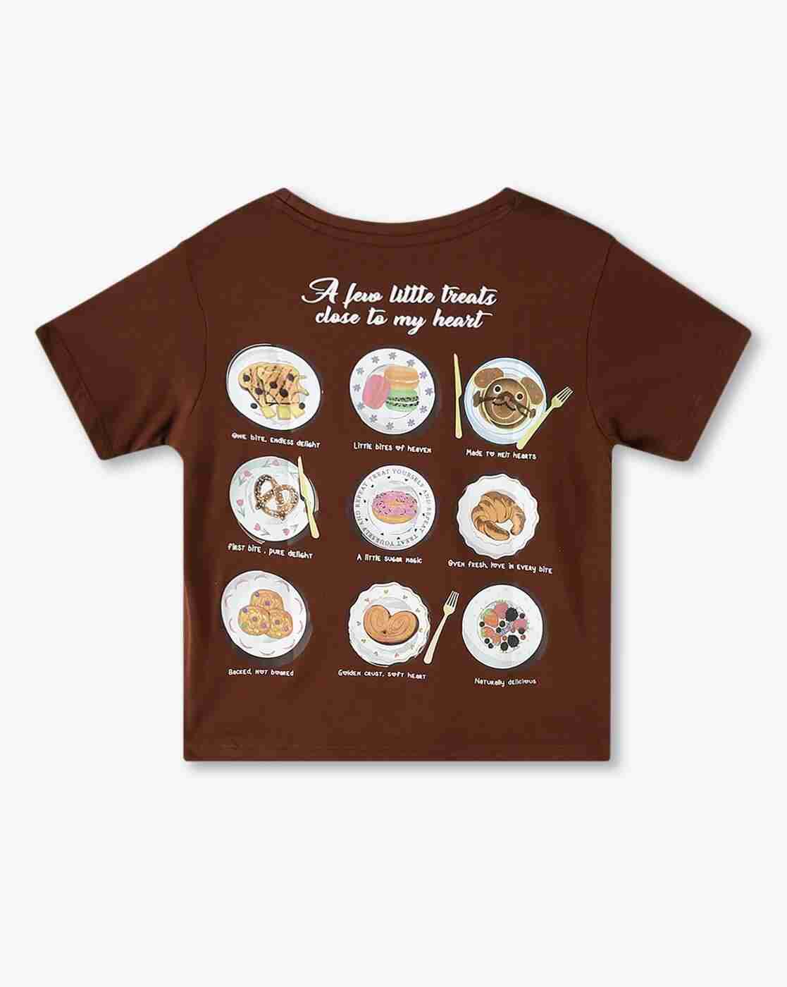 RIO GIRLS | Girls Graphic Print Oversized Round-Neck T-Shirt|1