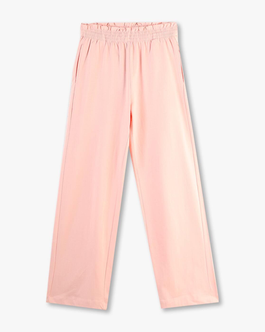 Wide leg pant with paper bag, pink, 8-9y