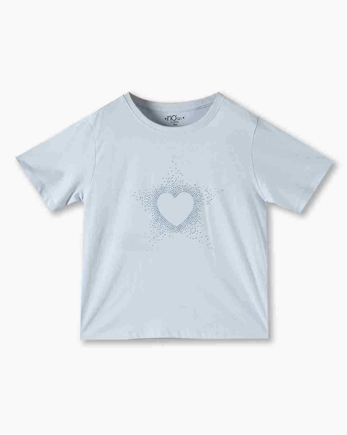 Girls Embellished Round-Neck T-Shirt