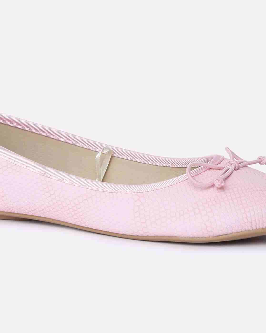 RIO GIRLS | Reptilian-Texture Ballerinas with Bow Accent|4