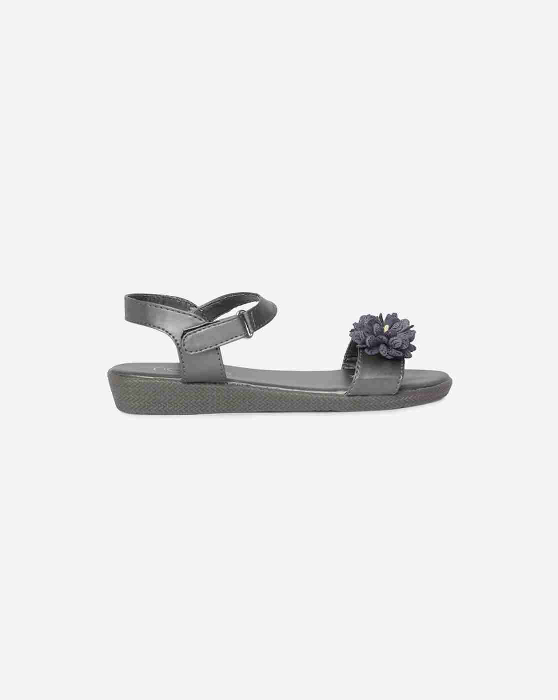 RIO GIRLS | Ankle-Strap Sandals with Corsage|0
